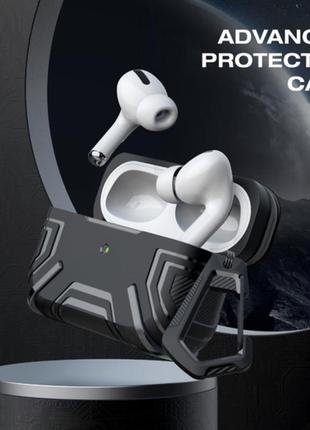 Чехол для наушников airpods pro 2 protection casptm силиконовый черный6 фото