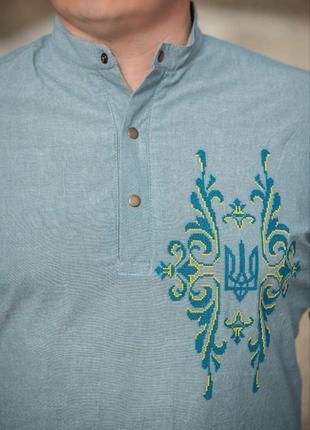 Вышиванка мужская классическая ,украинские вышиванки для мужчин хлопок ,мужские вышиванки украинская1 фото