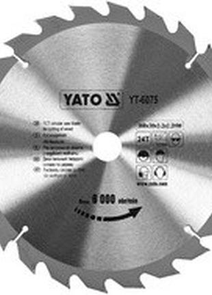 Диск пильный победитовый по дереву 300х30мм 24 зуба yato yt-6075