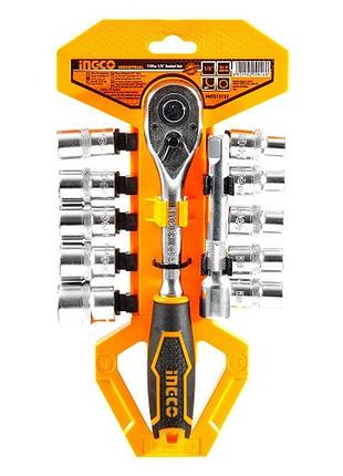 Набір торцевих головок із тріскачкою 1/2 ingco industrial
