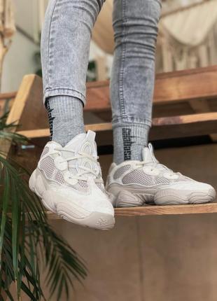 Крутые женские кроссовки adidas yeezy yeezy 500 blush бежевые6 фото