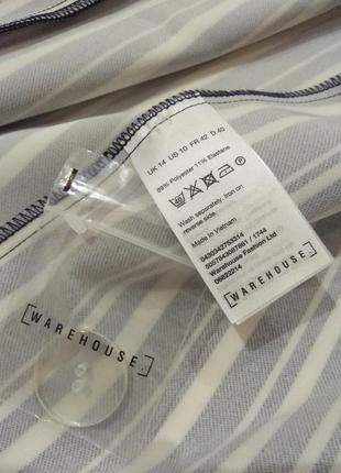 Стильная юбка в полоску на запах warehouse размер 14/xl/429 фото