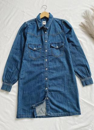 Джинсовое платье zara из новых коллекций 3