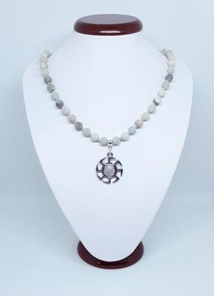 Ожерелье с подвеской-тотемом "волк" с коловратом 4"3 фото