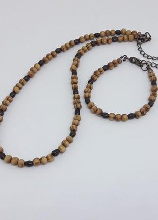 Намисто з браслетом дерево "етнічне-5"