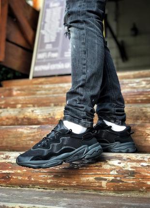 Крутые мужские кроссовки adidas ozweego чёрные