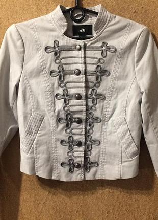 H&m редкая куртка жакет пиджак серый