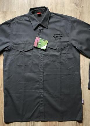 Мужская рабочая хлопковая рубашка с длинным рукавом engelbert strauss l