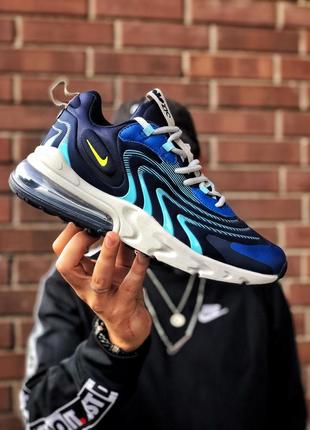 Крутые мужские кроссовки nike air max 270 react синие2 фото