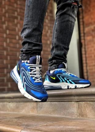Крутые мужские кроссовки nike air max 270 react синие7 фото