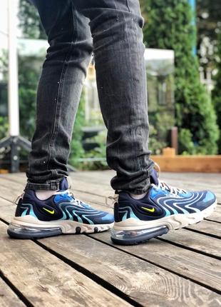 Крутые мужские кроссовки nike air max 270 react синие8 фото