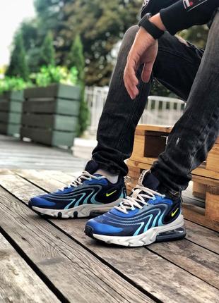 Крутые мужские кроссовки nike air max 270 react синие3 фото