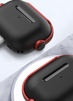 Чехол на наушники airpods pro 2 headset casptm с карабином красный2 фото