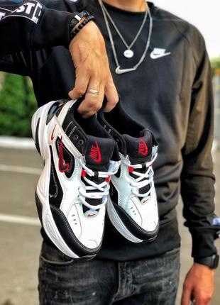 Шикарные мужские кроссовки nike m2k tekno белые с чёрным