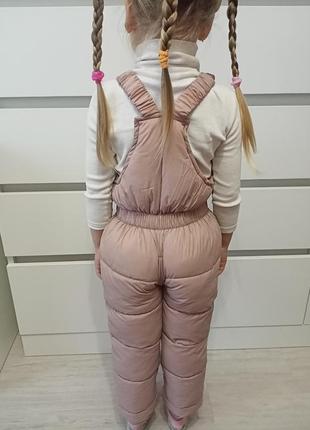 Зимовий теплий комбінезон на дівчинку, теплі штани на дівчинку, рр.68-982 фото