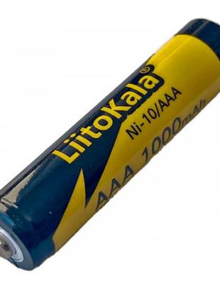 Акумулятор liitokala ni-10/aaa 1.2v aaa 1000mah nimh rechargeable battery, 5 штук у shrink, ціна за shrink