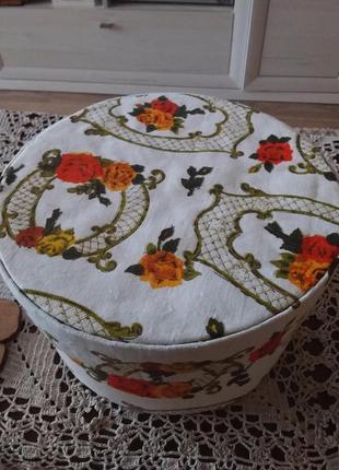 Коробка для шляп hand made текстильная