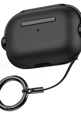Чохол для airpods pro 2 ⬩ захисний кейс з карабіном ⬩ casptm headset чорний