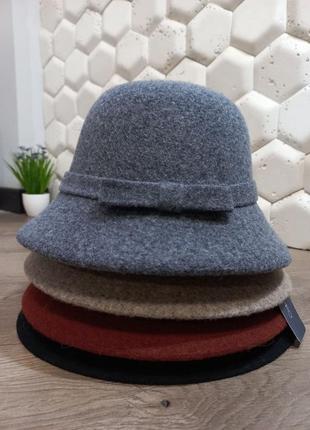 Жіночій капелюх з валяної вовни (женская шляпа теплая)