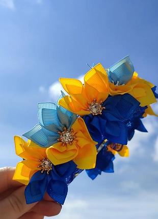 Патріотичний обруч, жовто-блакитний обруч, обруч до вишиванки, український обруч