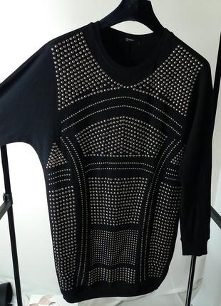 Еффектная кофта довга-плаття оригінальне!плаття-кофта/туніка італія3 фото