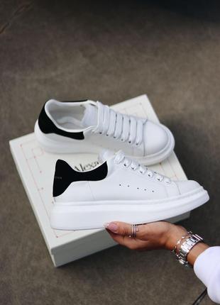 Кроссовки alexander mcqueen white black, кросівки4 фото