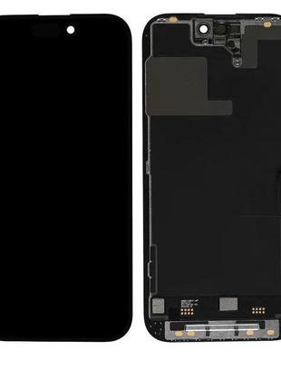 Дисплей apple iphone 14 pro с сенсором и рамкой, черный, оригинал