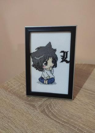 Картина вишита. l з death note. ручна робота