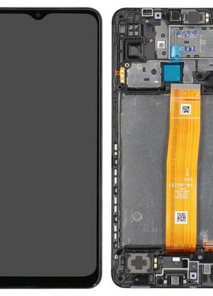 Дисплей для samsung m127 galaxy m12 2021 с сенсором и рамкой черный оригинал gh81-25042a