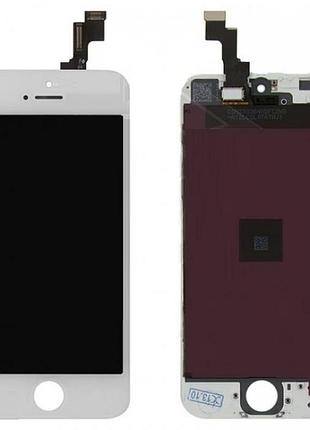 Дисплей для apple iphone 5s, iphone se с сенсором белый