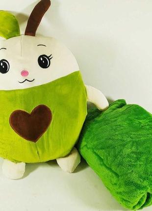 Іграшка-плед подушка муфта мікрофібра авокадо2 фото