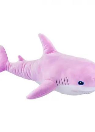 М'яка іграшка акула ikea 60см, плюшева іграшка-подушка блохей, рожевий