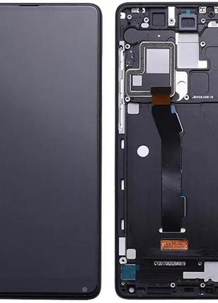 Дисплей для xiaomi mi mix 2 із сенсором і рамкою, чорний
