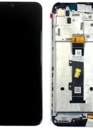 Дисплей для motorola xt2127, xt2129 moto g10, g30 с сенсором и рамкой, черный