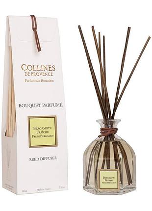 Аромадиффузор fresh bergamot (свежый бергамот) collines de provence, 100 мл