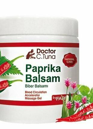 Массажный гель с паприкой и перцем чили paprika balsam dr.tuna farmasi, фармаси 500мл