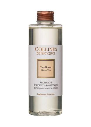 White tea (белый чай) наполнитель (рефил) для аромадифузора от collines de provence, 200 мл