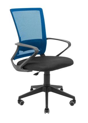 Кресло робин пластик пиастра сетка черная + синяя