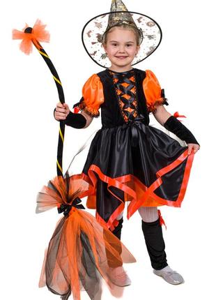 Карнавальный костюм для девочки  ведьмочка, ведьма, баба яга1 фото