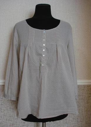 Бавовняна блуза з рукавами 3/4 великого розміру 18(xxxl) підійде для вагітних