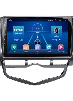 Штатная магнитола 9" lesko для honda jazz i 2001-2005 6/128gb 4g wi-fi gps top хонда 1шт