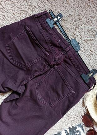 Круті завужені сливові джинси з рваностями/скінні/штани/брюки5 фото