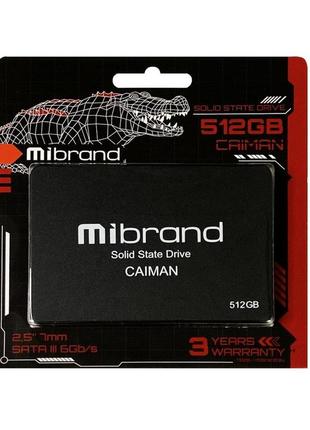 Ssd mibrand caiman 512gb 2.5" 7mm sataiii standard2 фото