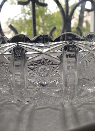 Салатниця велика з чешського кришталю