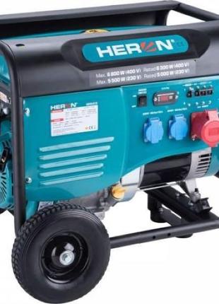 Бензиновий генератор heron 8896418 6,8 кв avr три фази