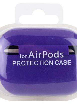 Силиконовый футляр с микрофиброй для наушников airpods pro фиолетовый / футляр для аирподс про5 фото