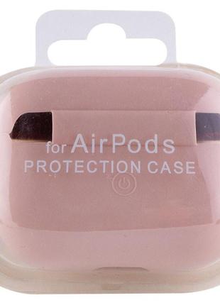 Силиконовый футляр с микрофиброй для наушников airpods pro розовый / футляр для аирподс про4 фото