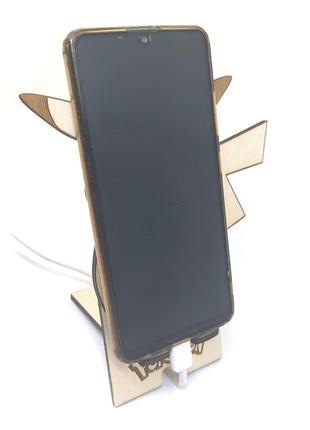 Підставка тримач для телефону "покемони" пікачу 17.5х14.5 см на стіл4 фото