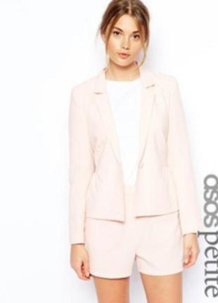 Костюм розово-персиковый шорты и пиджак2 фото