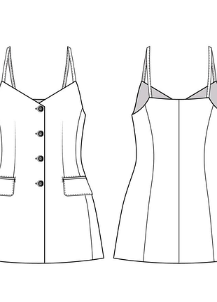 Електронна викрійка жилет 0512